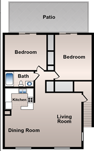 Two Bedroom / One and Half Bath